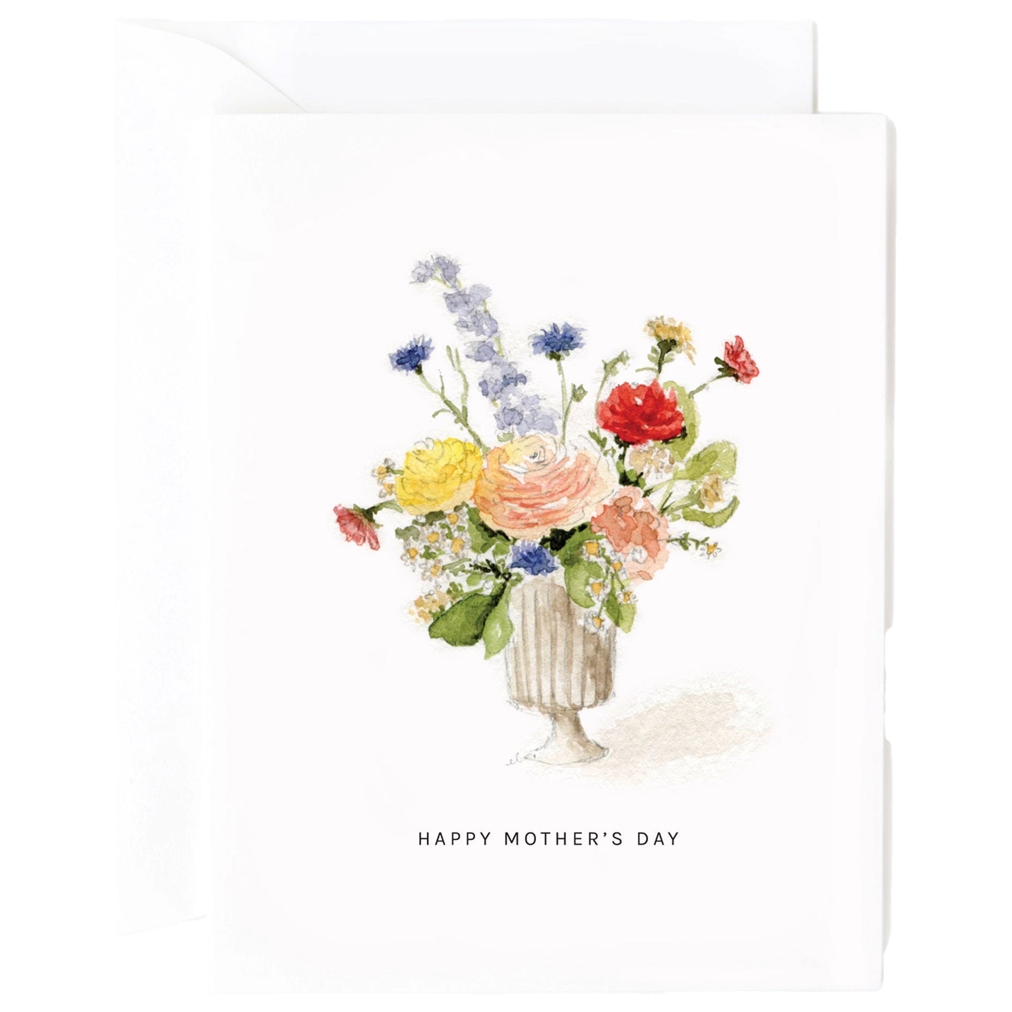 Carte de vœux pour la fête des mères avec bouquet