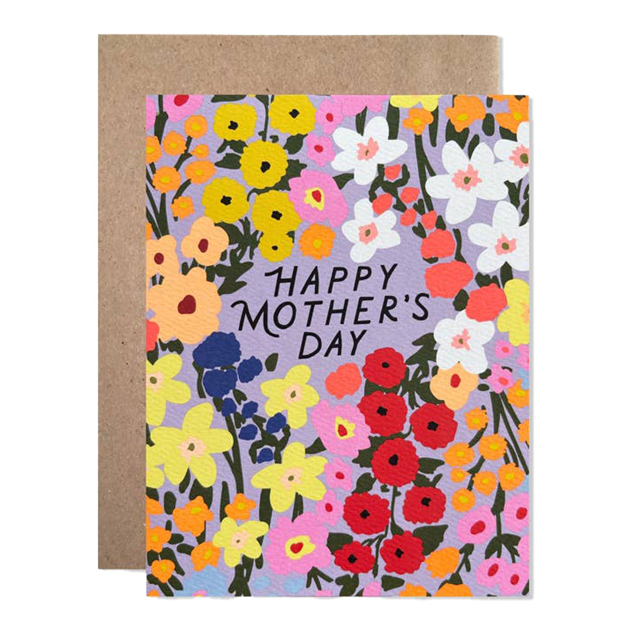 Carte de vœux avec des fleurs pour la fête des mères