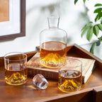 Carafe en verre de montagne