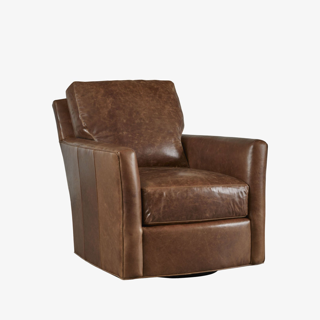 Fauteuil pivotant en cuir Murphey couleur châtaigne Stetson
