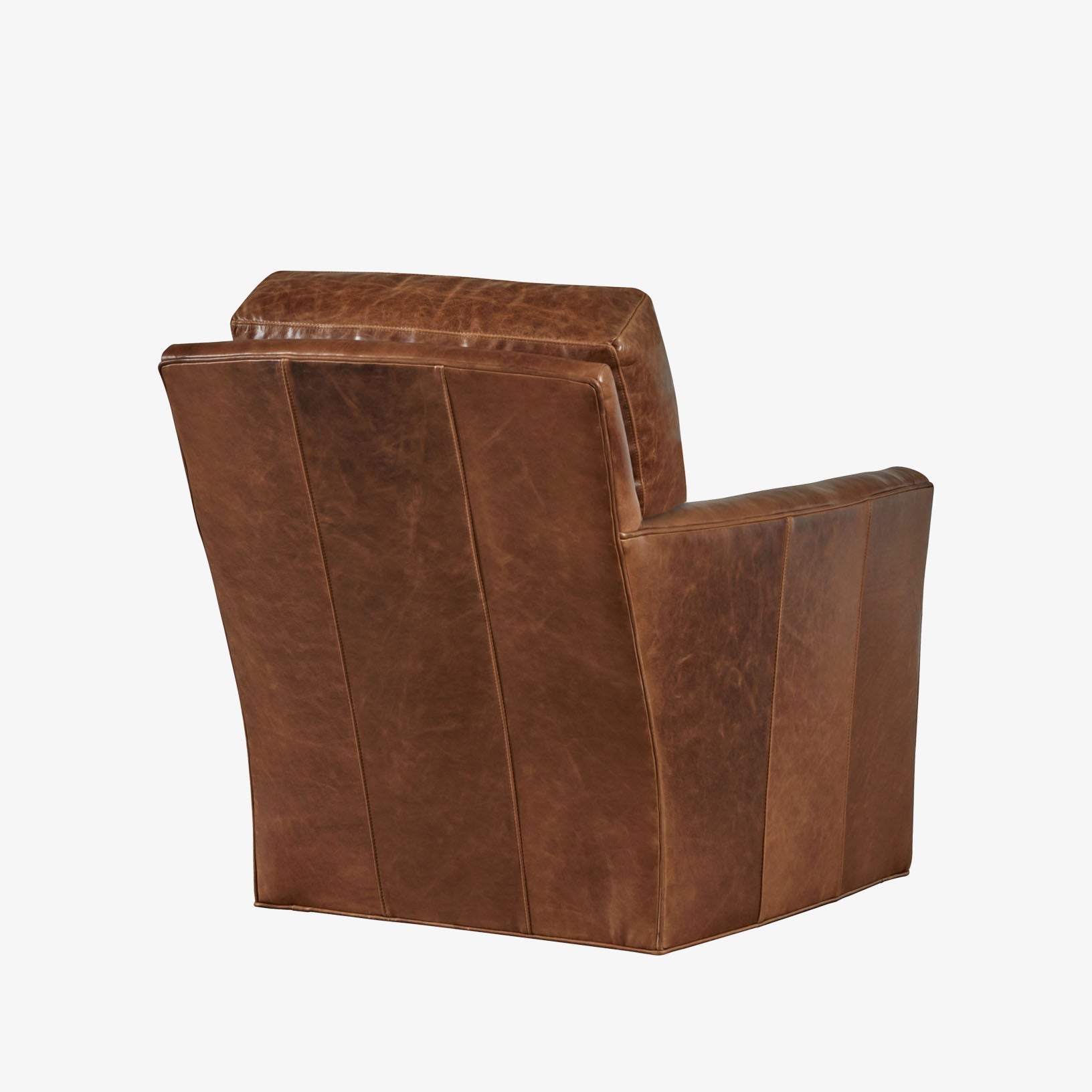 Fauteuil pivotant en cuir Murphey couleur châtaigne Stetson
