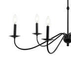 Lustre LED en fer à 6 lumières de 34,75 pouces, par JONATHAN Y