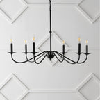 Lustre LED en fer à 6 lumières de 34,75 pouces, par JONATHAN Y