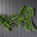 Guirlande artificielle Norfolk et Cyprès au toucher réaliste, 2,74 m