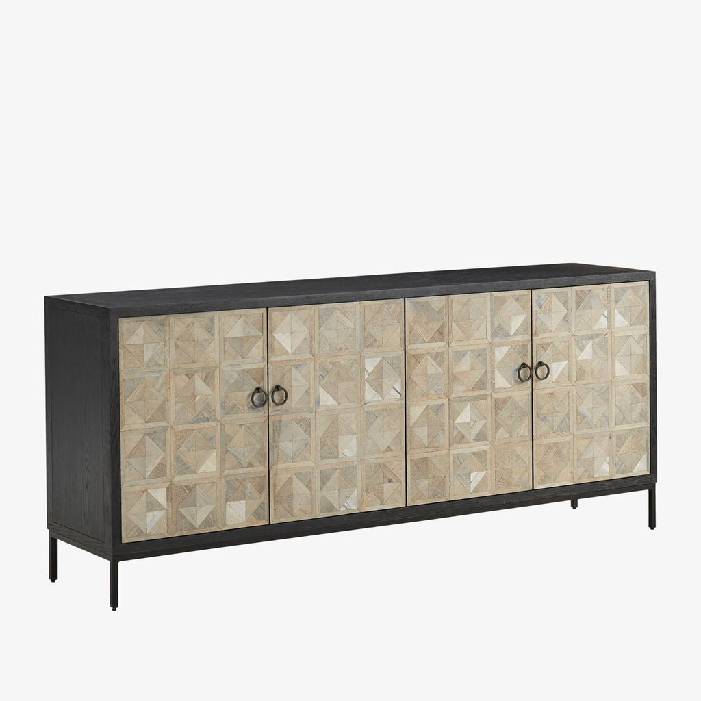 Buffet en chêne et fer 