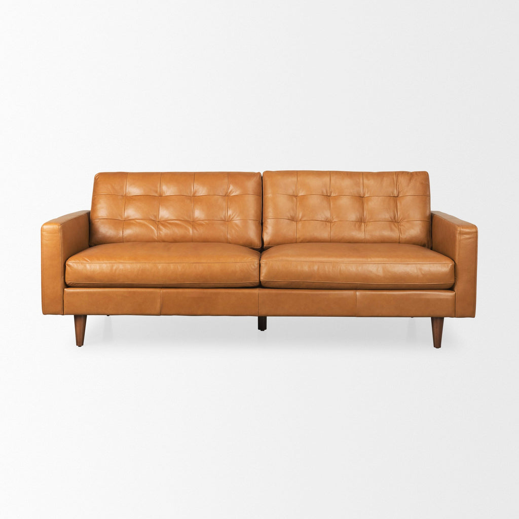 Canapé en cuir Oscar couleur fauve
