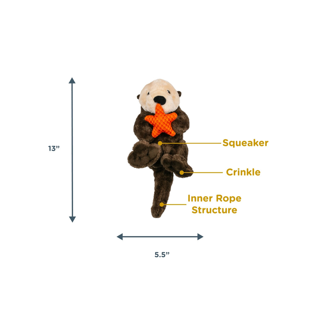 Jouet pour chien en corde en forme de loutre