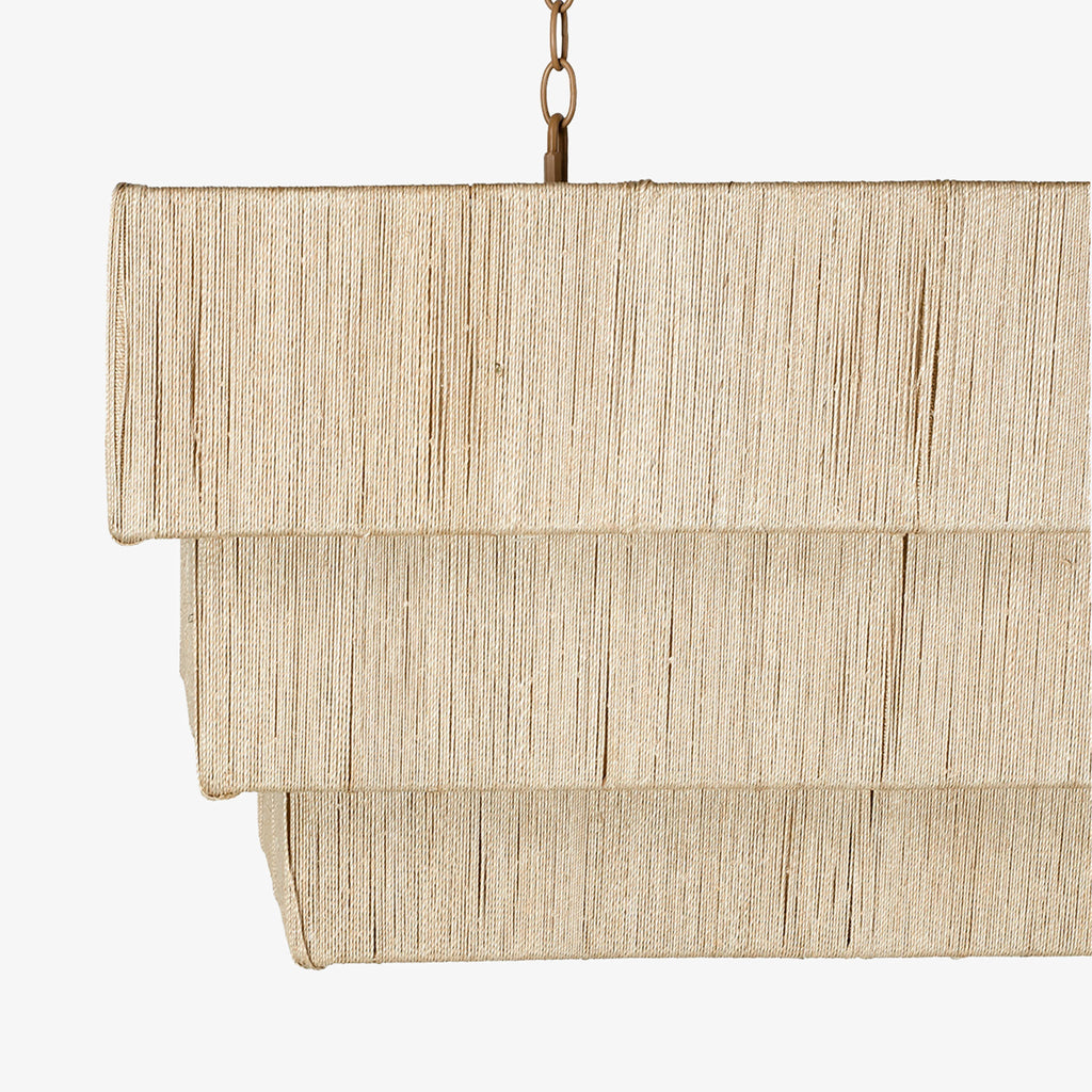 Lustre rectangulaire Palecek Everly en naturel