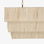 Lustre rectangulaire Palecek Everly en naturel