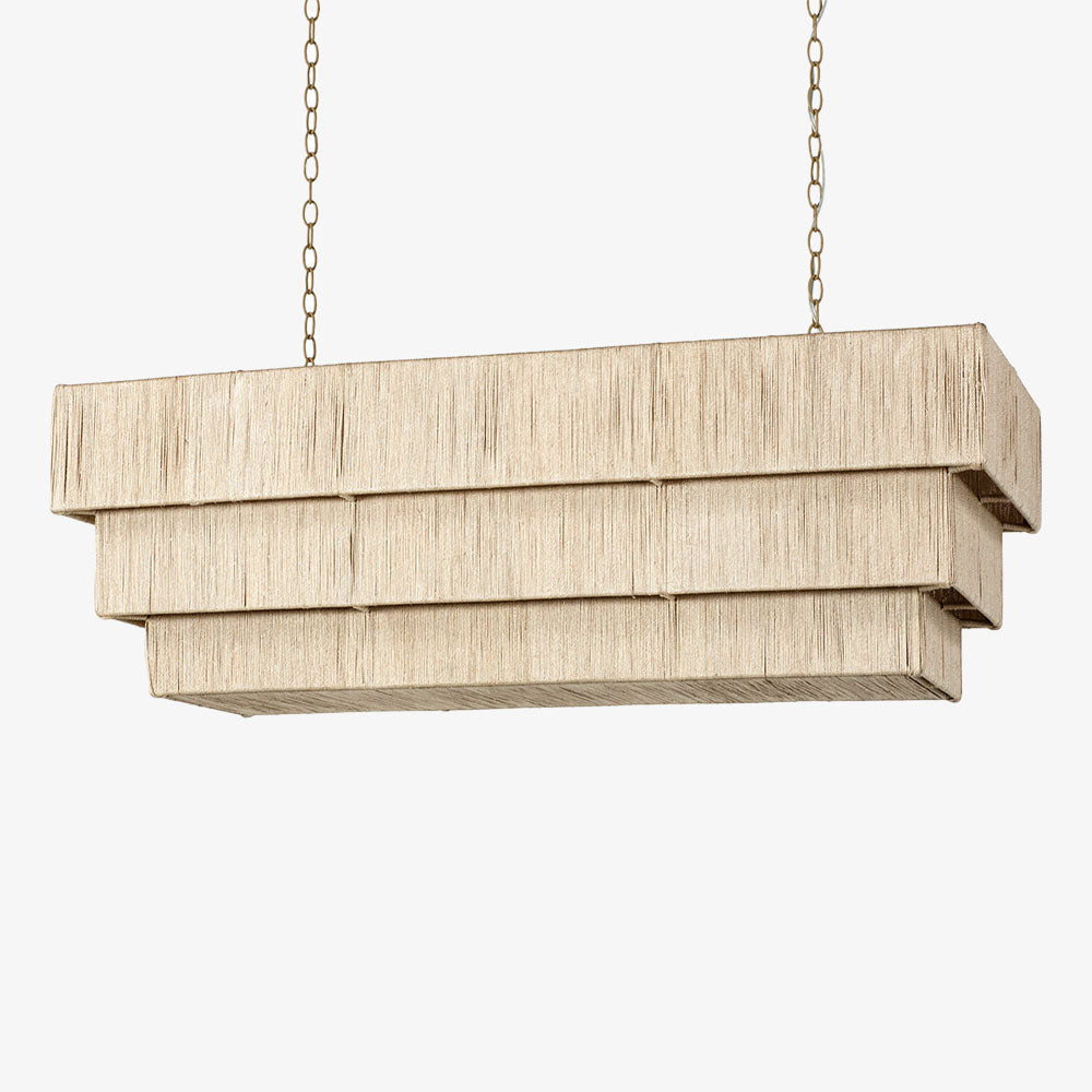 Lustre rectangulaire Palecek Everly en naturel