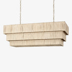 Lustre rectangulaire Palecek Everly en naturel