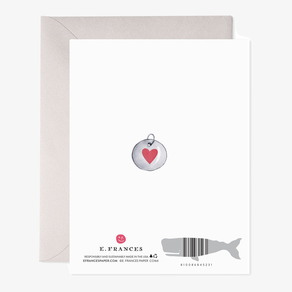 Carte de condoléances pour la perte d'un chien (collier pour animal de compagnie)