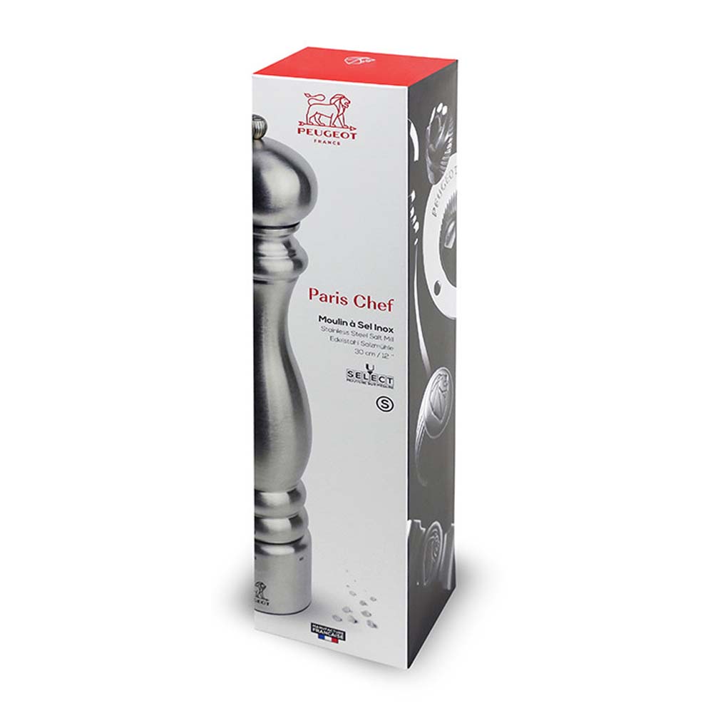 Moulins à sel et à poivre Peugeot Paris U'Select en acier inoxydable - 30 cm