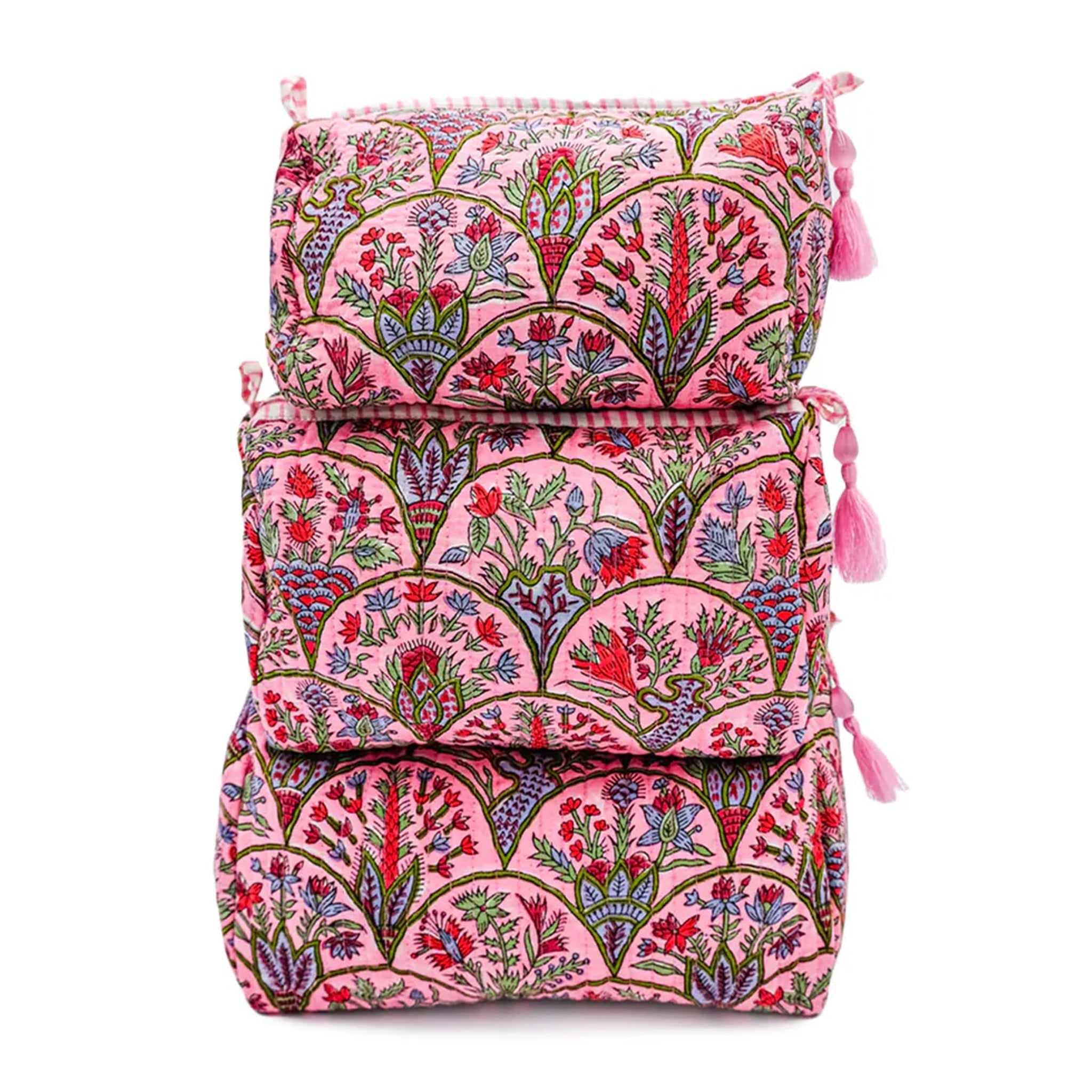 Trousse de toilette tulipe rose