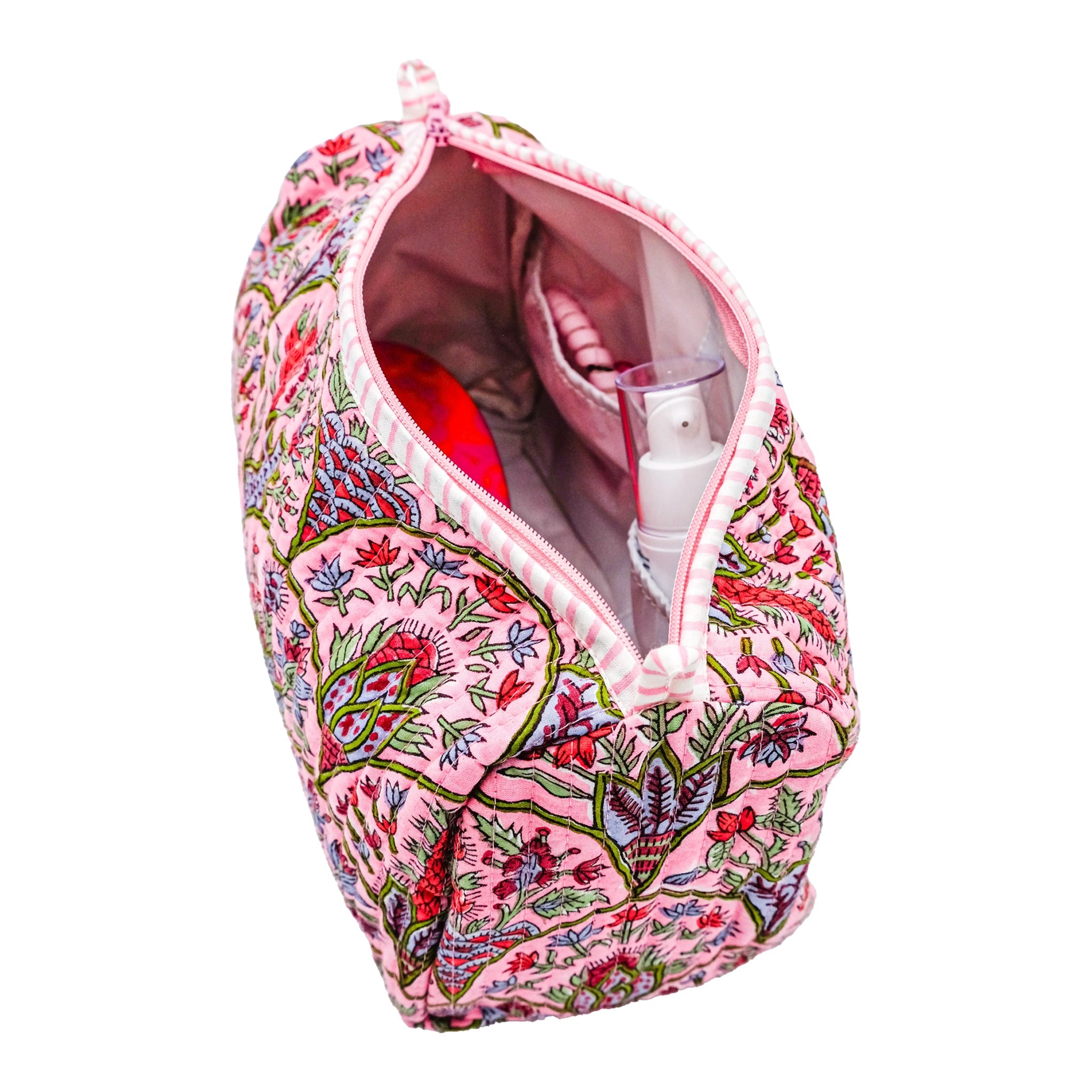 Trousse de toilette tulipe rose