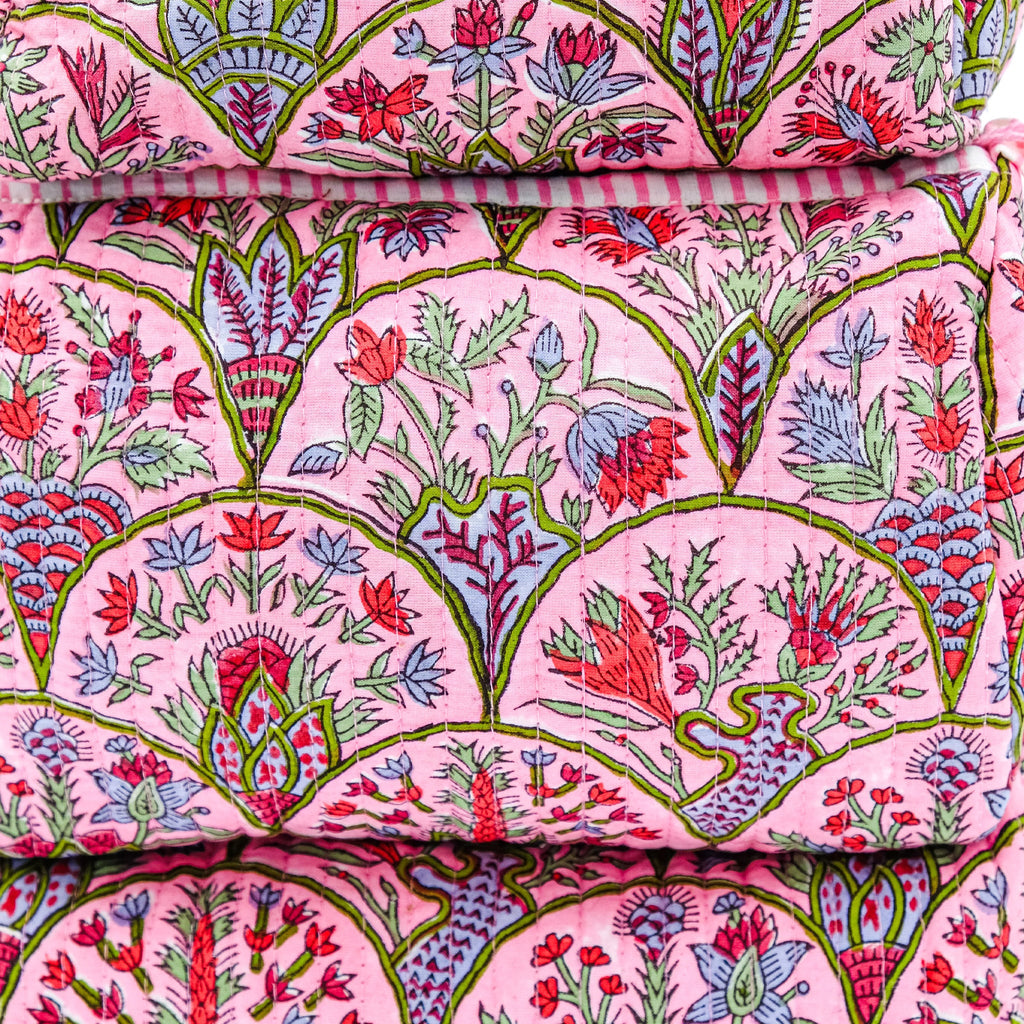 Trousse de toilette tulipe rose