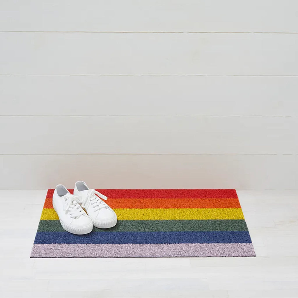 Tapis à poils longs rayé Chilewich Pride