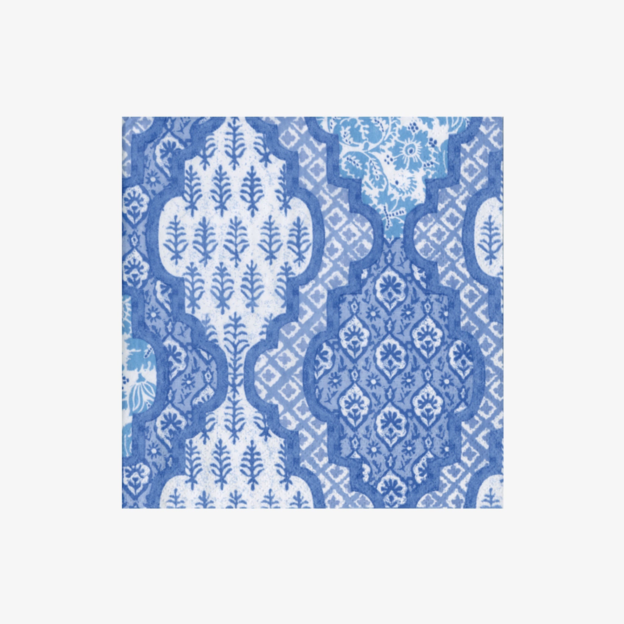 Serviette de cocktail en coton bleu provençal