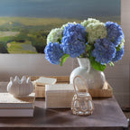 Boîte en raphia avec garniture en cuir - Grand modèle