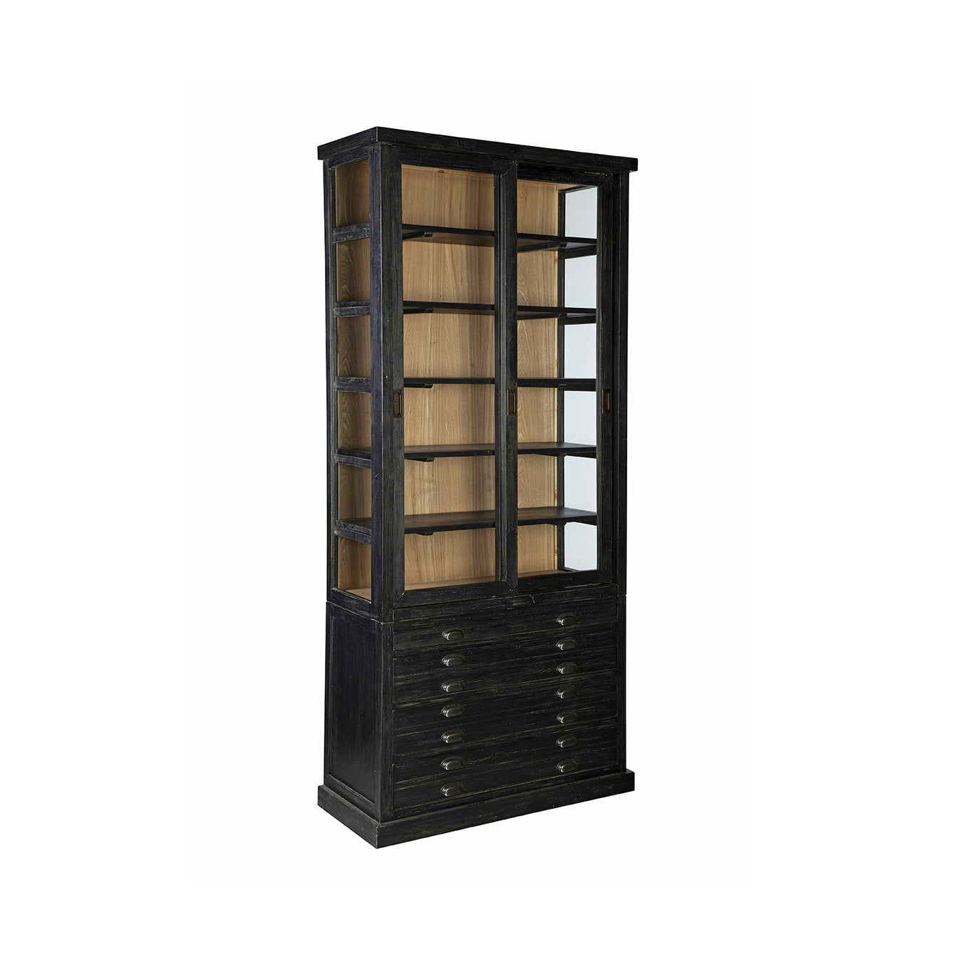 Vitrine simple Harrington en bois de récupération