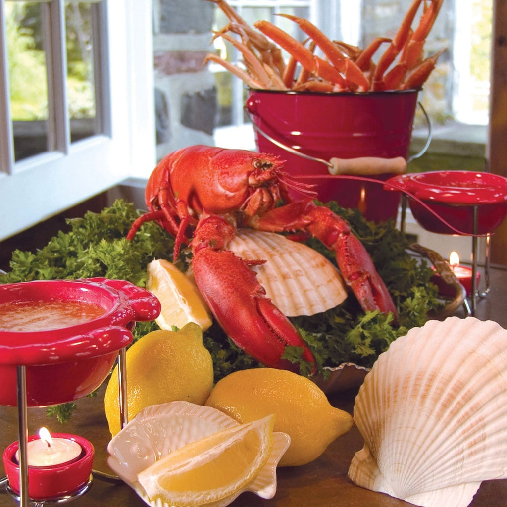 Seau à fruits de mer rouge