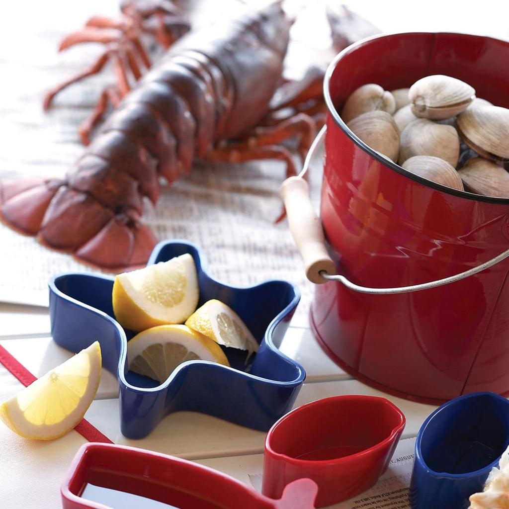 Seau à fruits de mer rouge