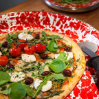 Marmite en émail à tourbillon rouge de 6 pintes