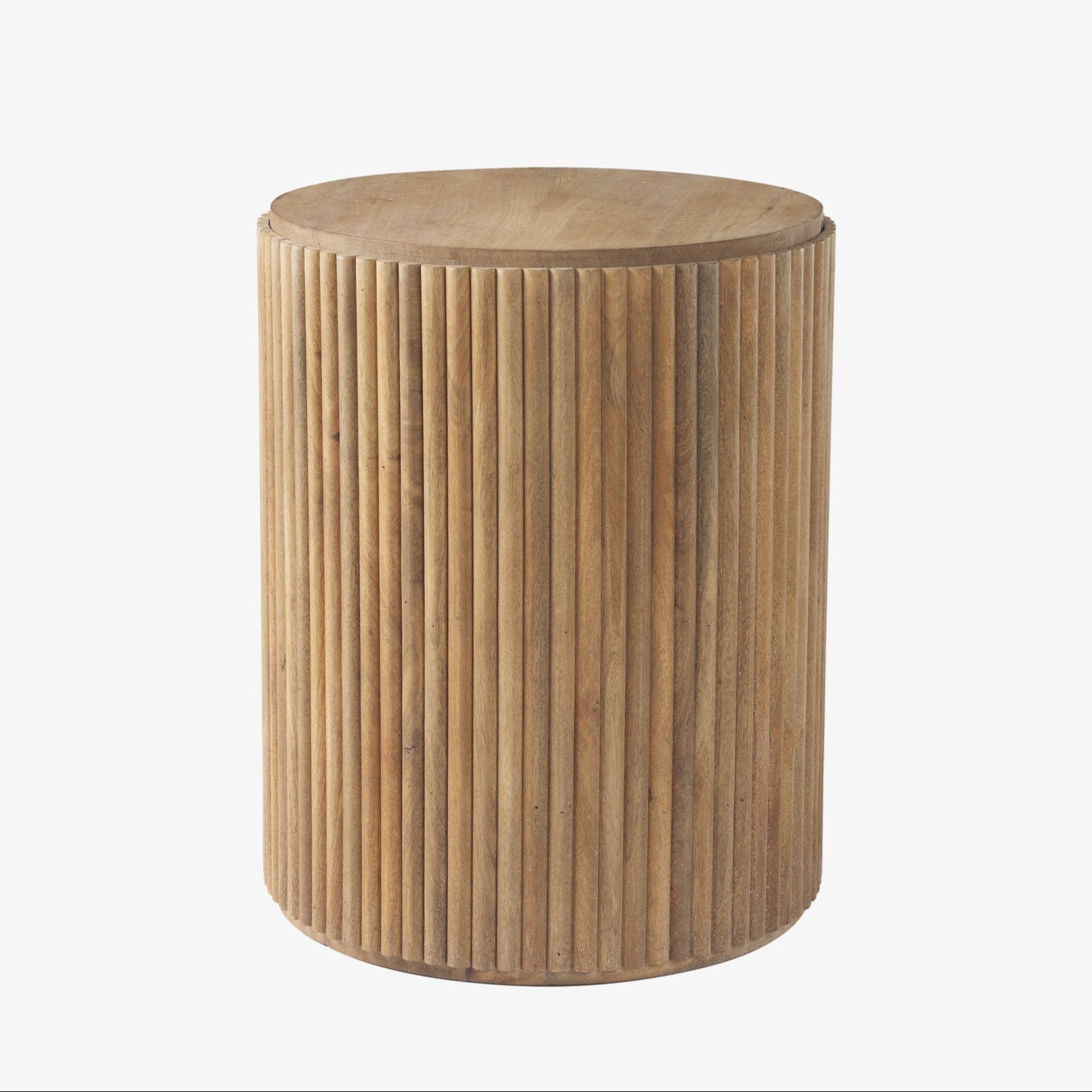 Table d'appoint cannelée Reece couleur naturelle
