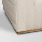 Canapé trois places Remington en bouclette crème