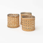 Le porte-bougie en canne romantique