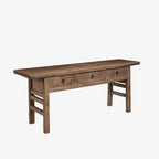 Console rustique en bois recyclé, finition délavée