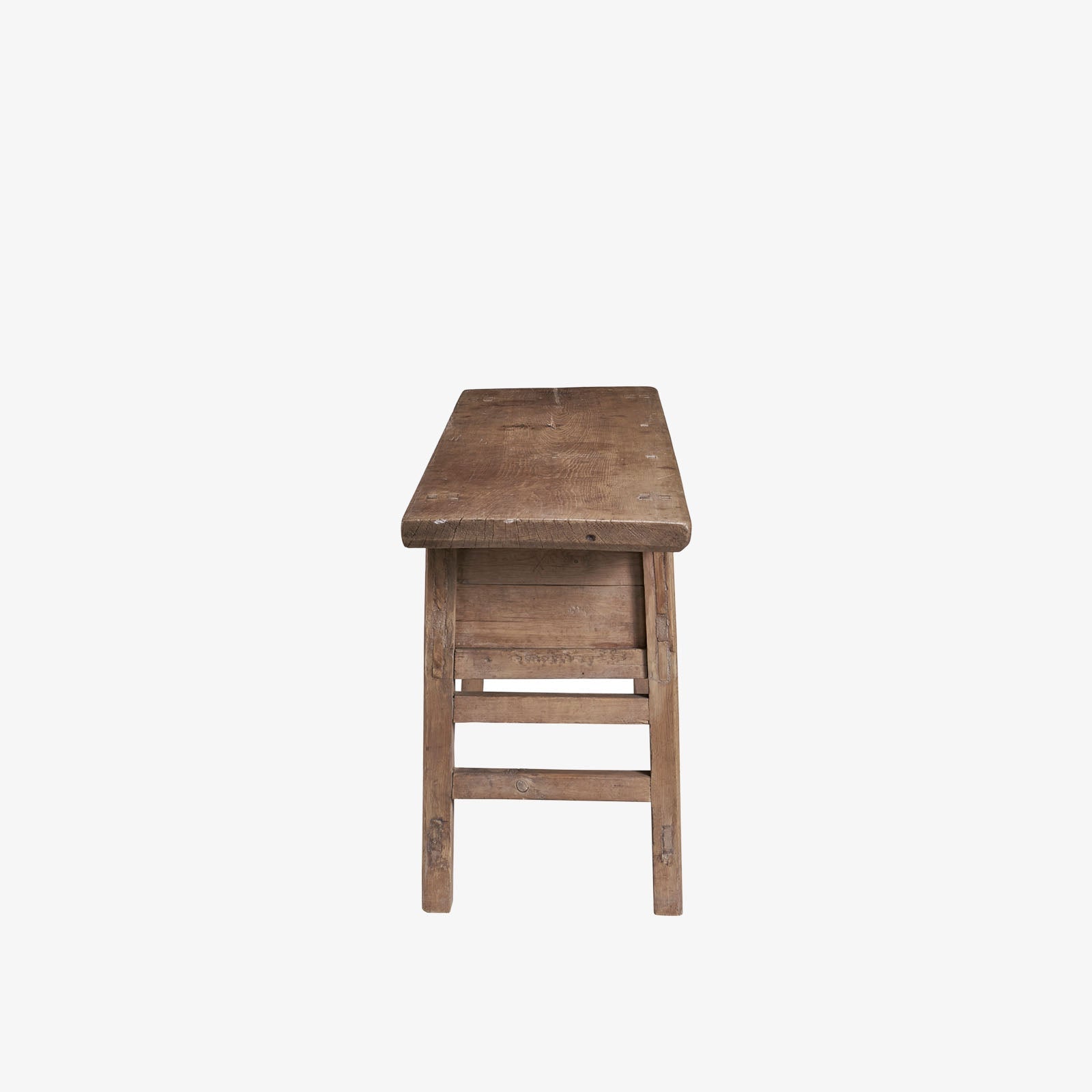 Console rustique en bois recyclé, finition délavée