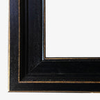 Tableau vintage du Père Noël à skis