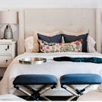 Coussin Selena Linen 20 bleu marine