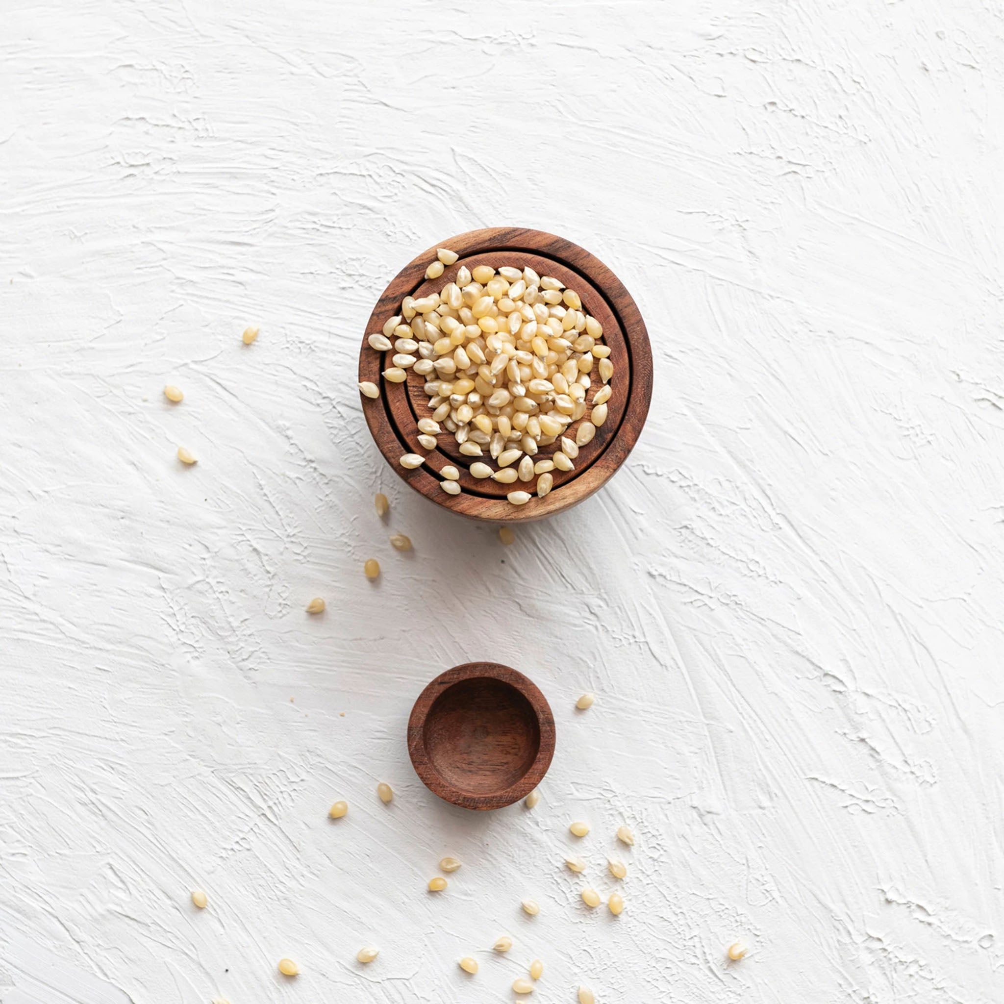 Ensemble de 4 bols gigognes en bois d'acacia