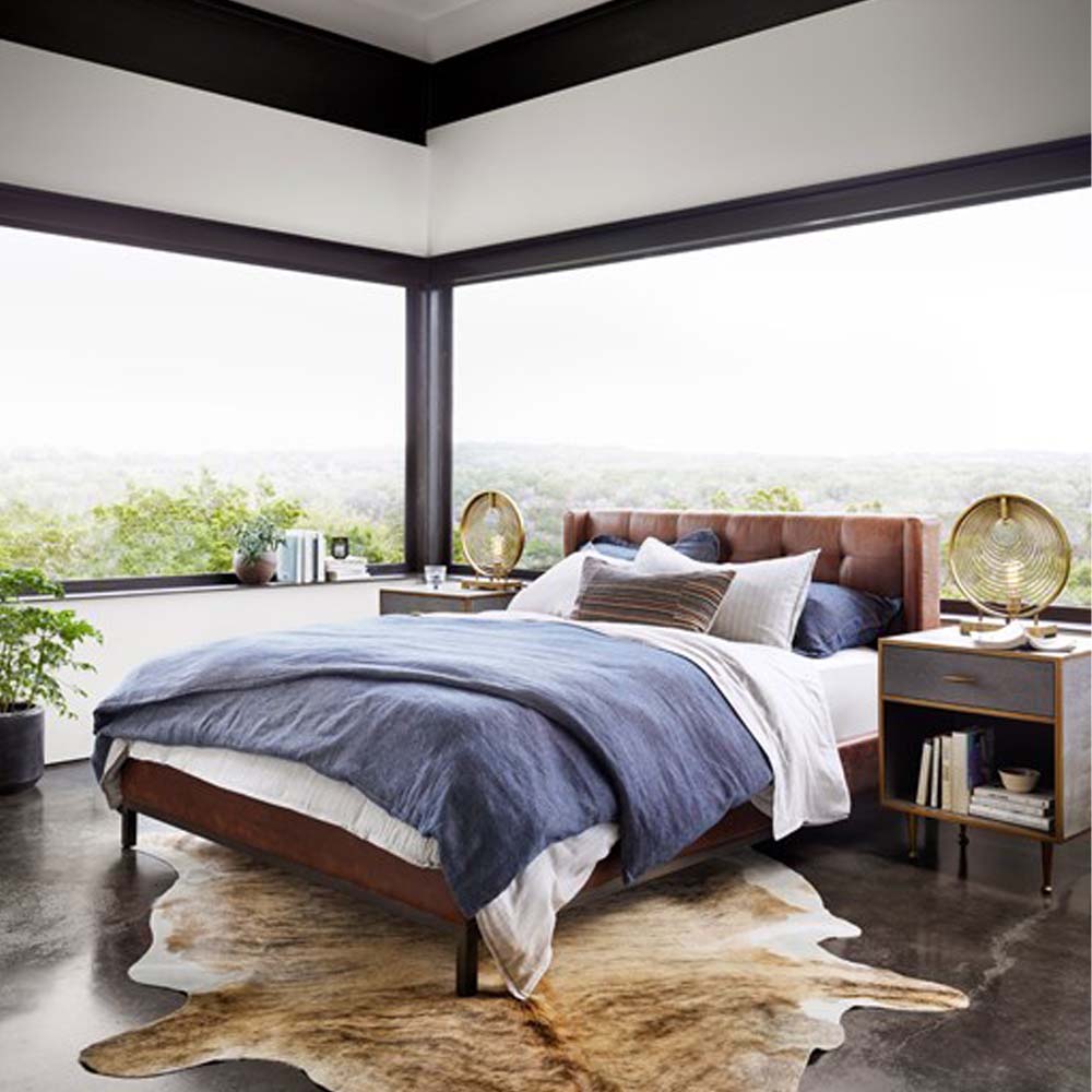 Table de chevet Four Hands en galuchat gris