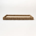 Plateau en rotin à étagère 