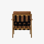 Fauteuil Silas Four Hands en cuir cuivré patiné