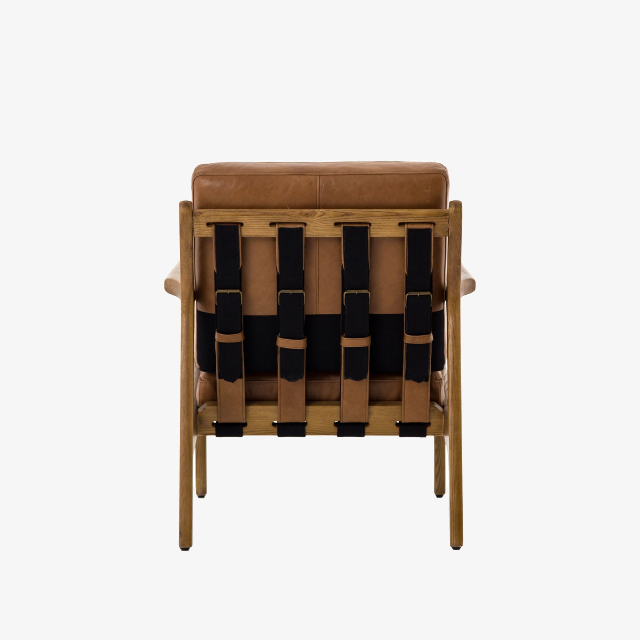 Fauteuil Silas Four Hands en cuir cuivré patiné