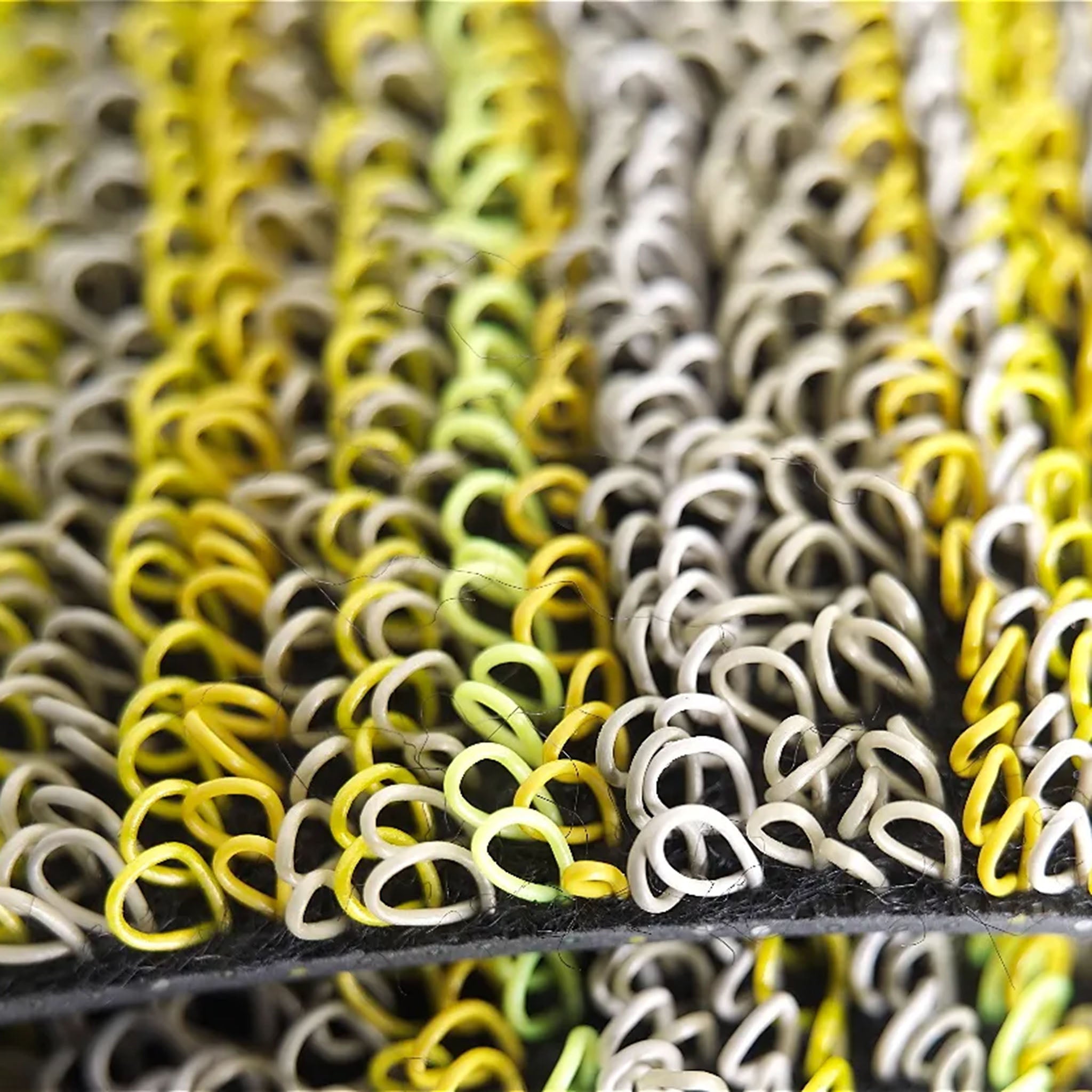 Tapis à poils longs Chilewich Citron à rayures fines 