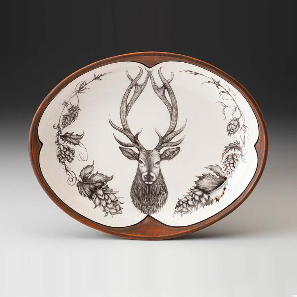 Petit plat de service Laura Zindel Red Stag