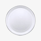 Grand plateau en émail blanc