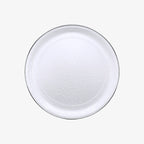 Plateau moyen en émail blanc