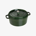 Cocotte ronde Staub de 7 pintes, couleur vert basilic