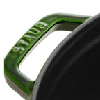 Cocotte ronde Staub de 7 pintes, couleur vert basilic