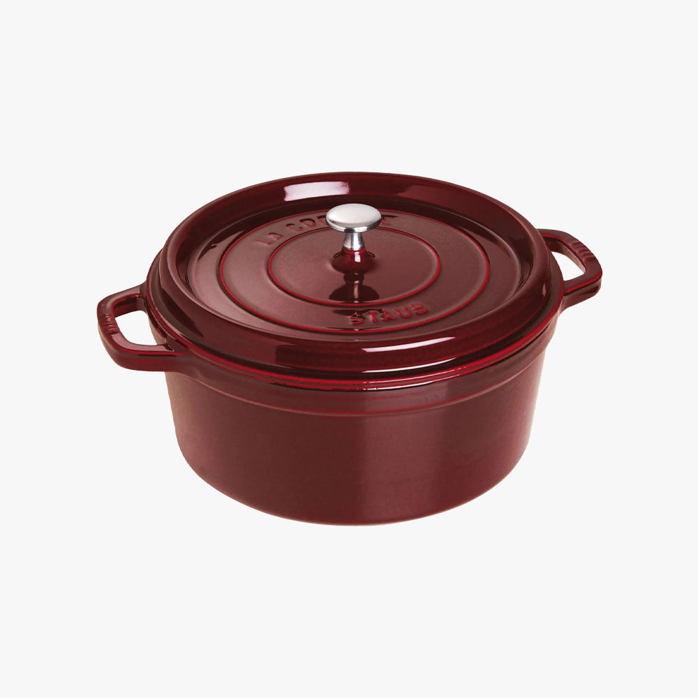 Cocotte ronde Staub de 7 pintes en grenadine