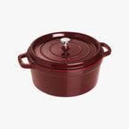 Cocotte ronde Staub de 7 pintes en grenadine