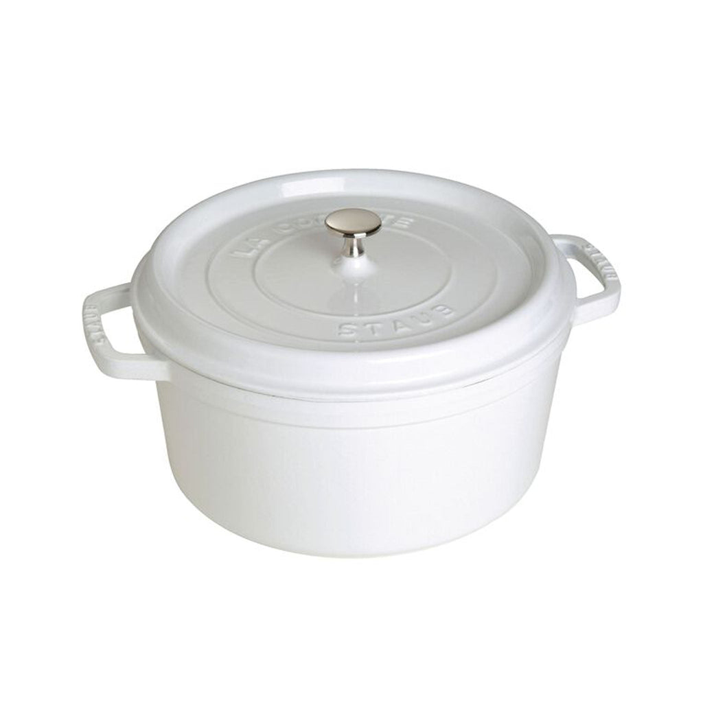 Cocotte ronde Staub de 7 pintes (environ 7,6 litres) en blanc