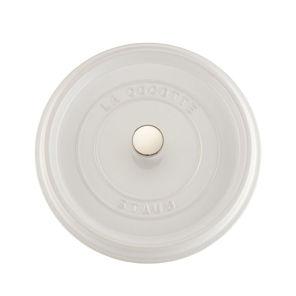 Cocotte ronde Staub de 7 pintes (environ 7,6 litres) en blanc