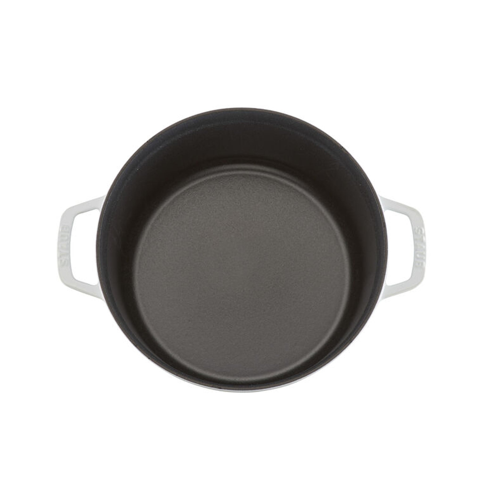 Cocotte ronde Staub de 7 pintes (environ 7,6 litres) en blanc